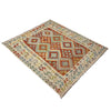 Multi Color ful Flat-Weave Wool Kilim 4' 9" x 6' 7" ft / 146 x 201 cm - No. Y39098