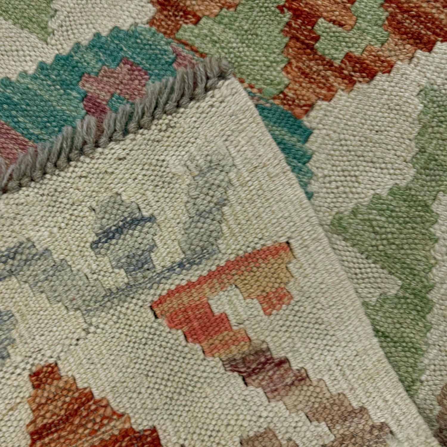 Handmade Turkish Design Wool Kilim Runner 2' 0" x 5' 11" ft / 60 x 180 cm - No. Y39104
