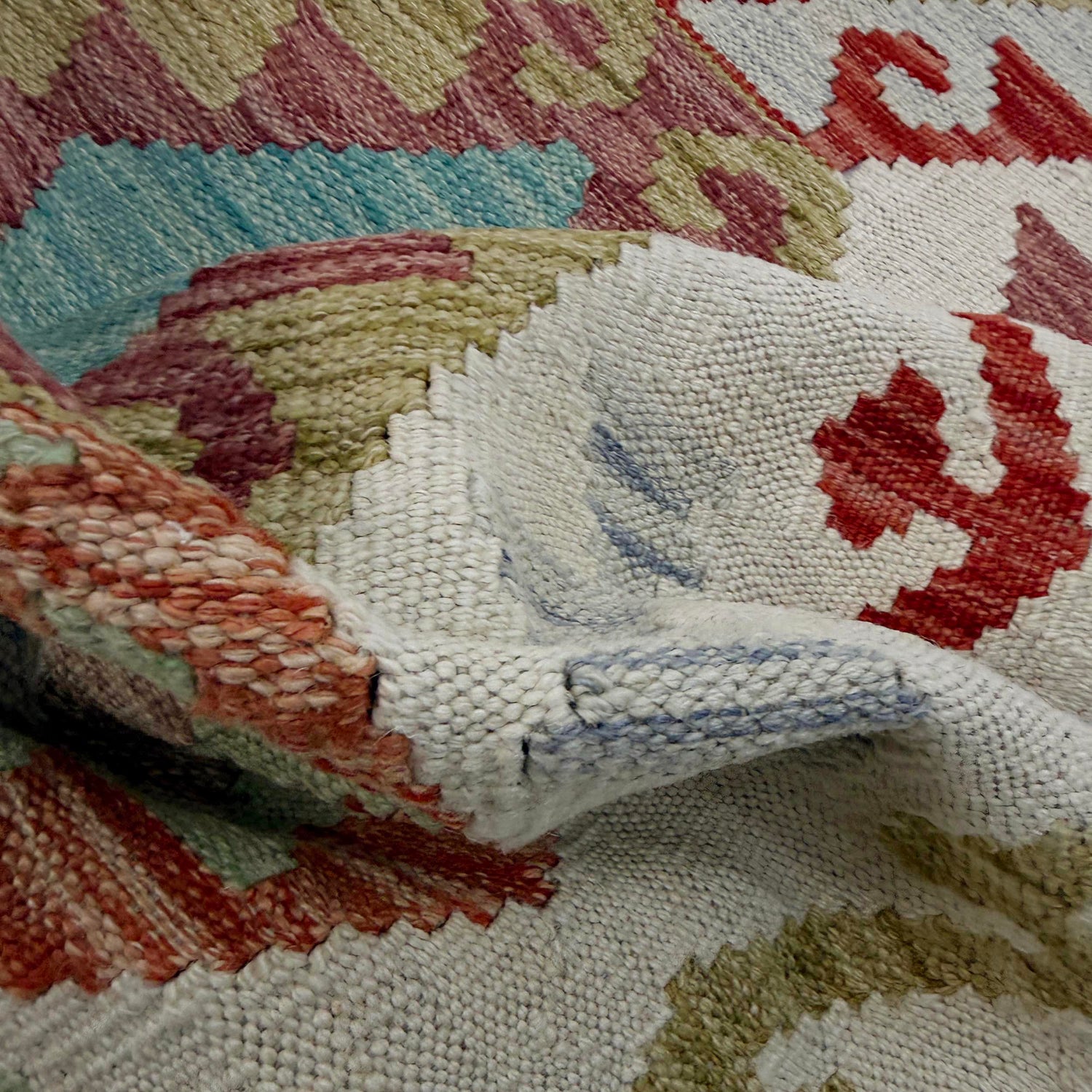 Handmade Turkish Design Wool Kilim Runner 2' 0" x 5' 11" ft / 60 x 180 cm - No. Y39104