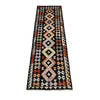 Hand Woven Wool Kelim Runner 2' 6" x 9' 9" ft / 77 x 298 cm - No. Y39105
