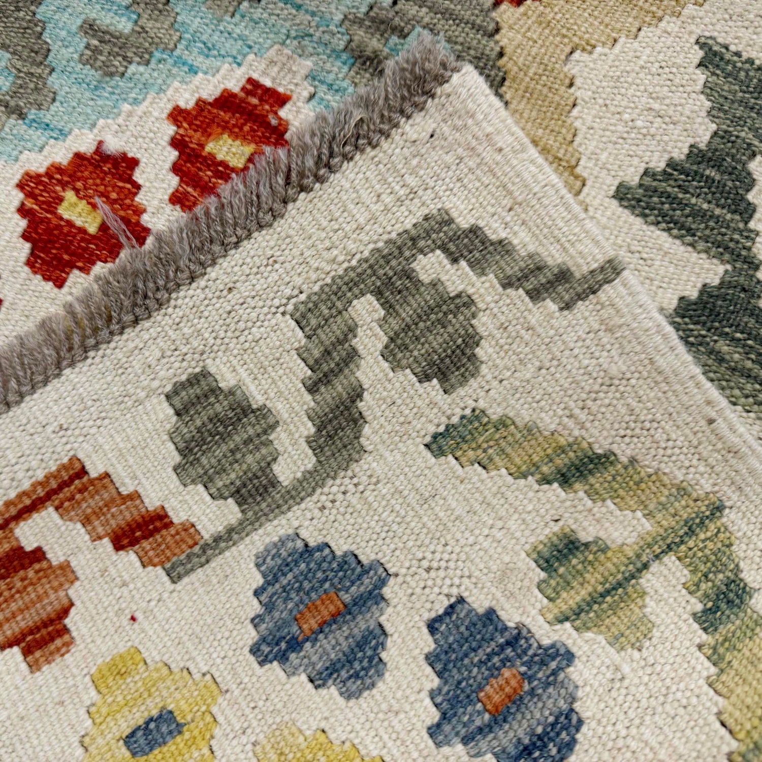 Handmade Turkish Design Wool Kilim Runner 2' 7" x 9' 5" ft / 80 x 286 cm - No. Y39106