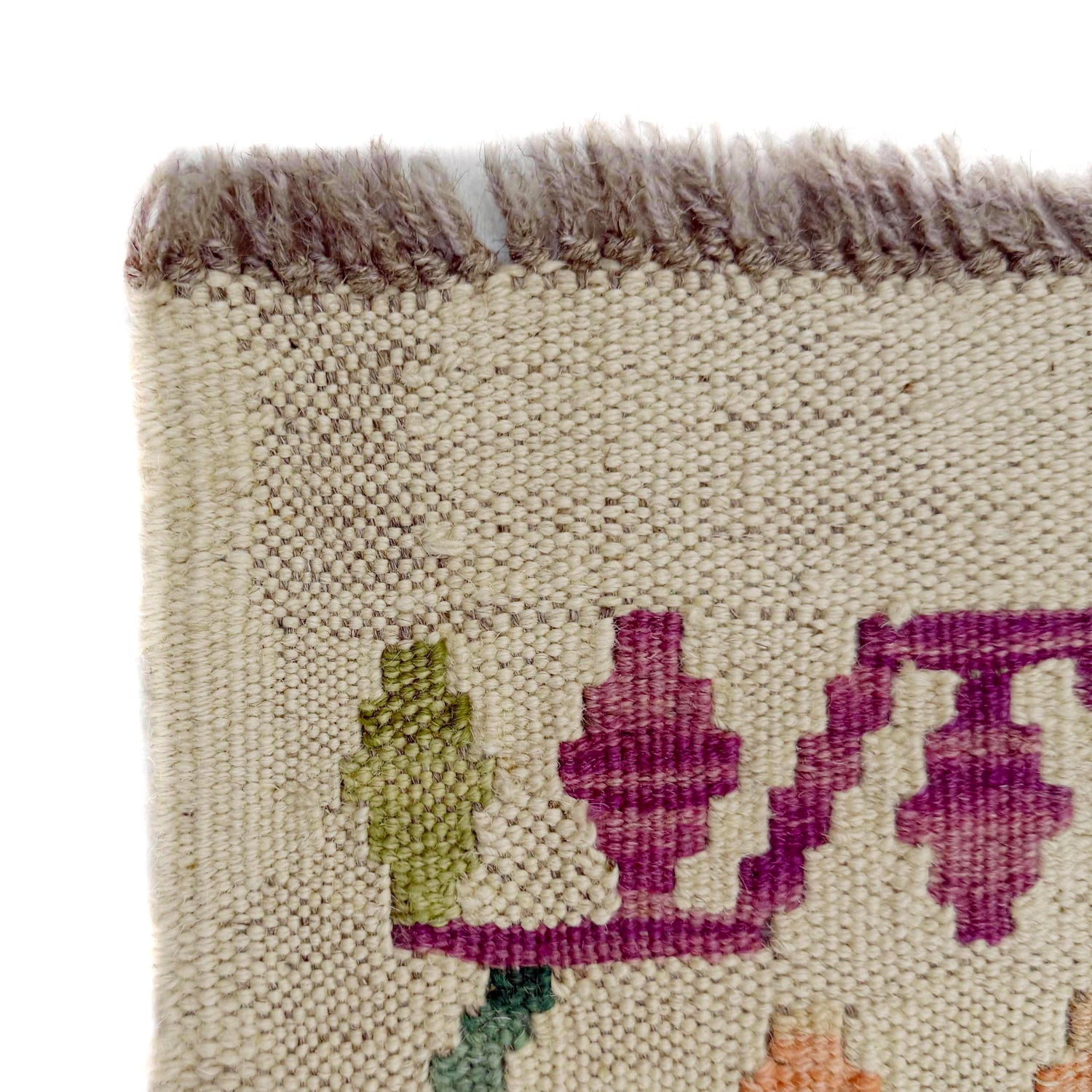 Handmade Vegetable Kilim 5' 0" x 6' 5" ft / 153 x 196 cm - No. Y39110