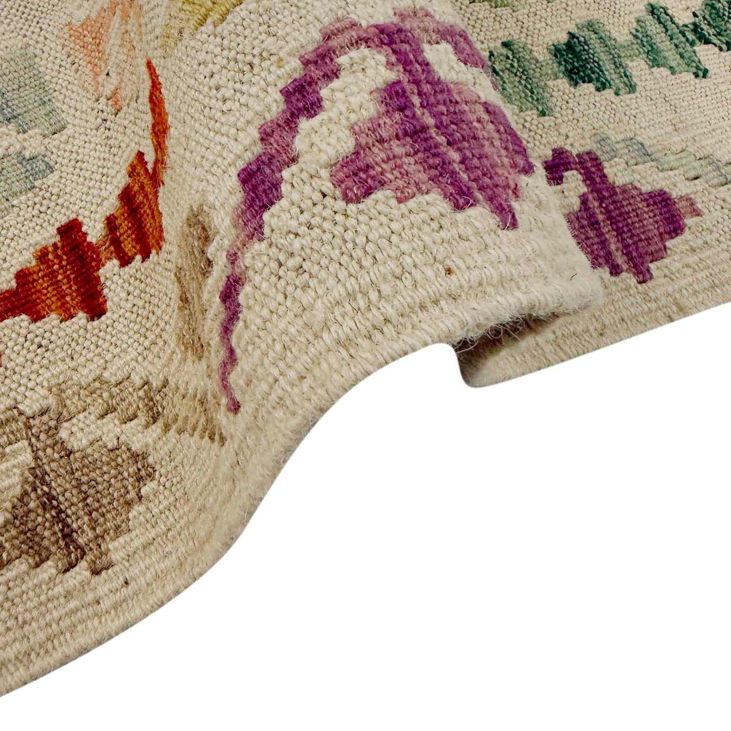 Handmade Vegetable Kilim 5' 0" x 6' 5" ft / 153 x 196 cm - No. Y39110