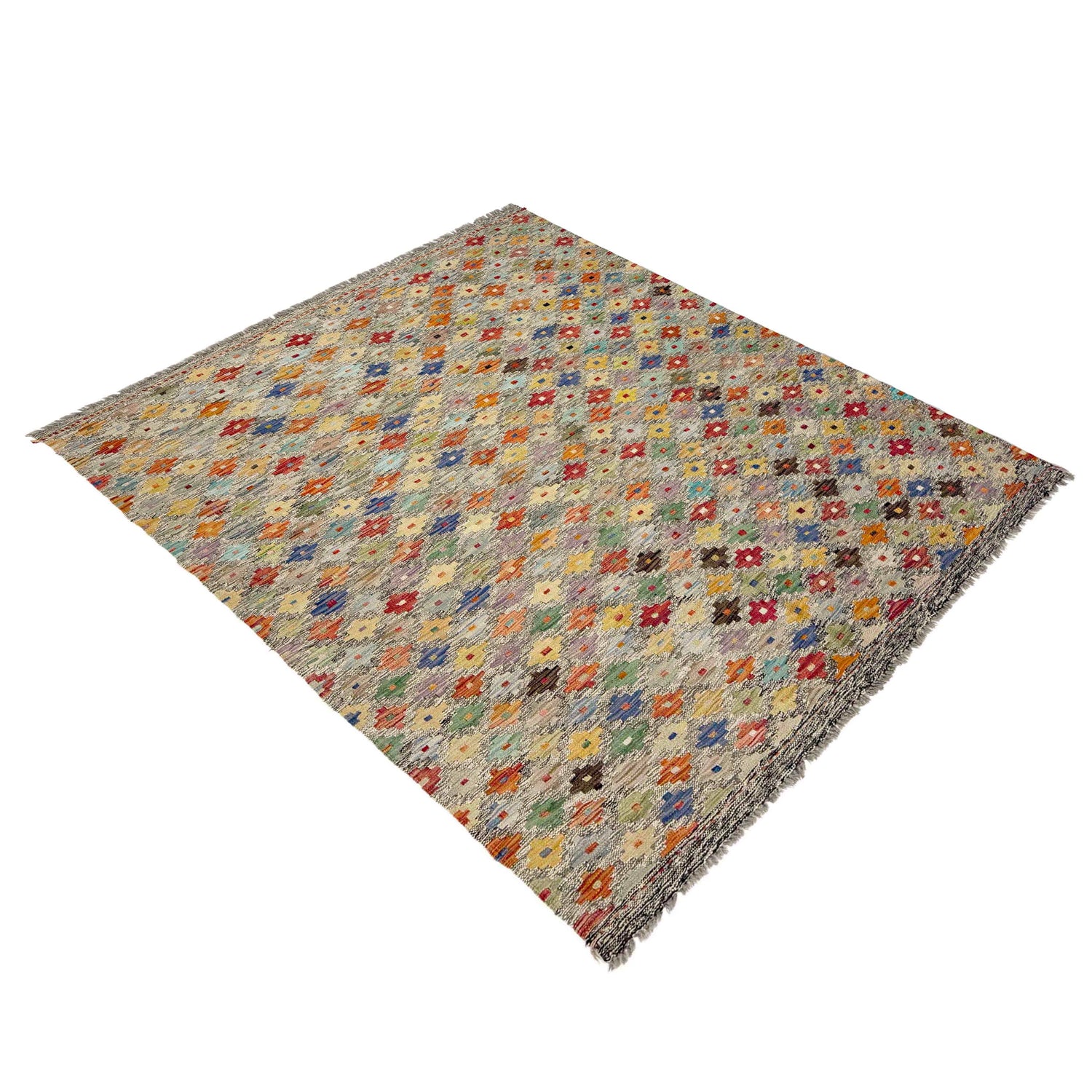 Handmade Vegetable Kelim 5' 1" x 6' 6" ft / 155 x 197 cm - No. Y39111