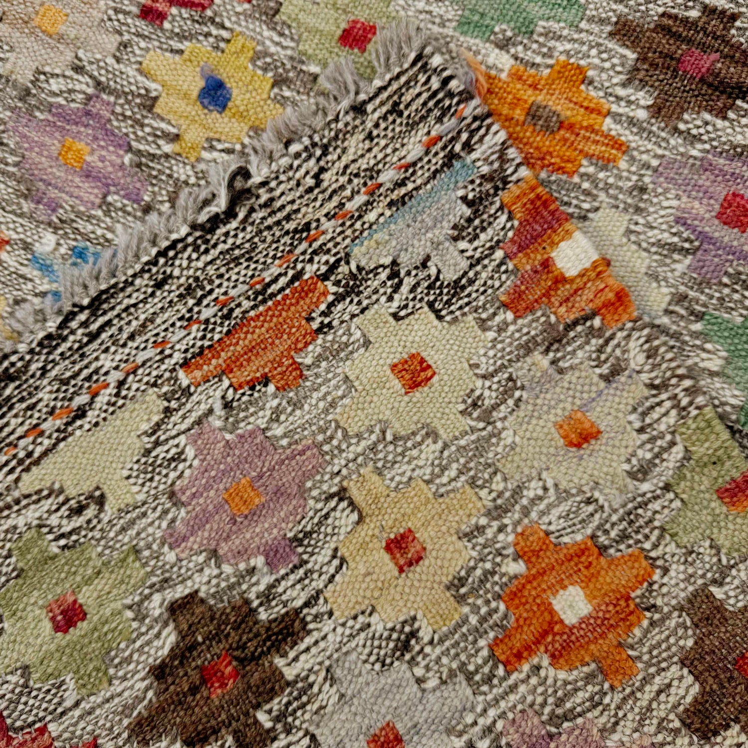 Handmade Vegetable Kelim 5' 1" x 6' 6" ft / 155 x 197 cm - No. Y39111