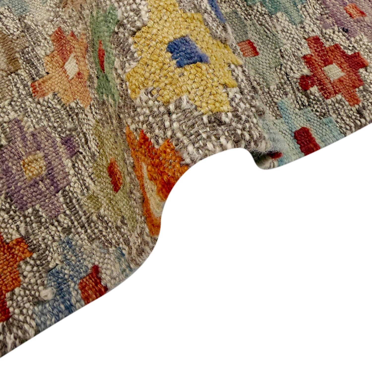 Handmade Vegetable Kelim 5' 1" x 6' 6" ft / 155 x 197 cm - No. Y39111
