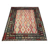 Multi Color ful Flat-Weave Wool Kilim 6' 8" x 9' 5" ft / 203 x 287 cm - No. Y39119
