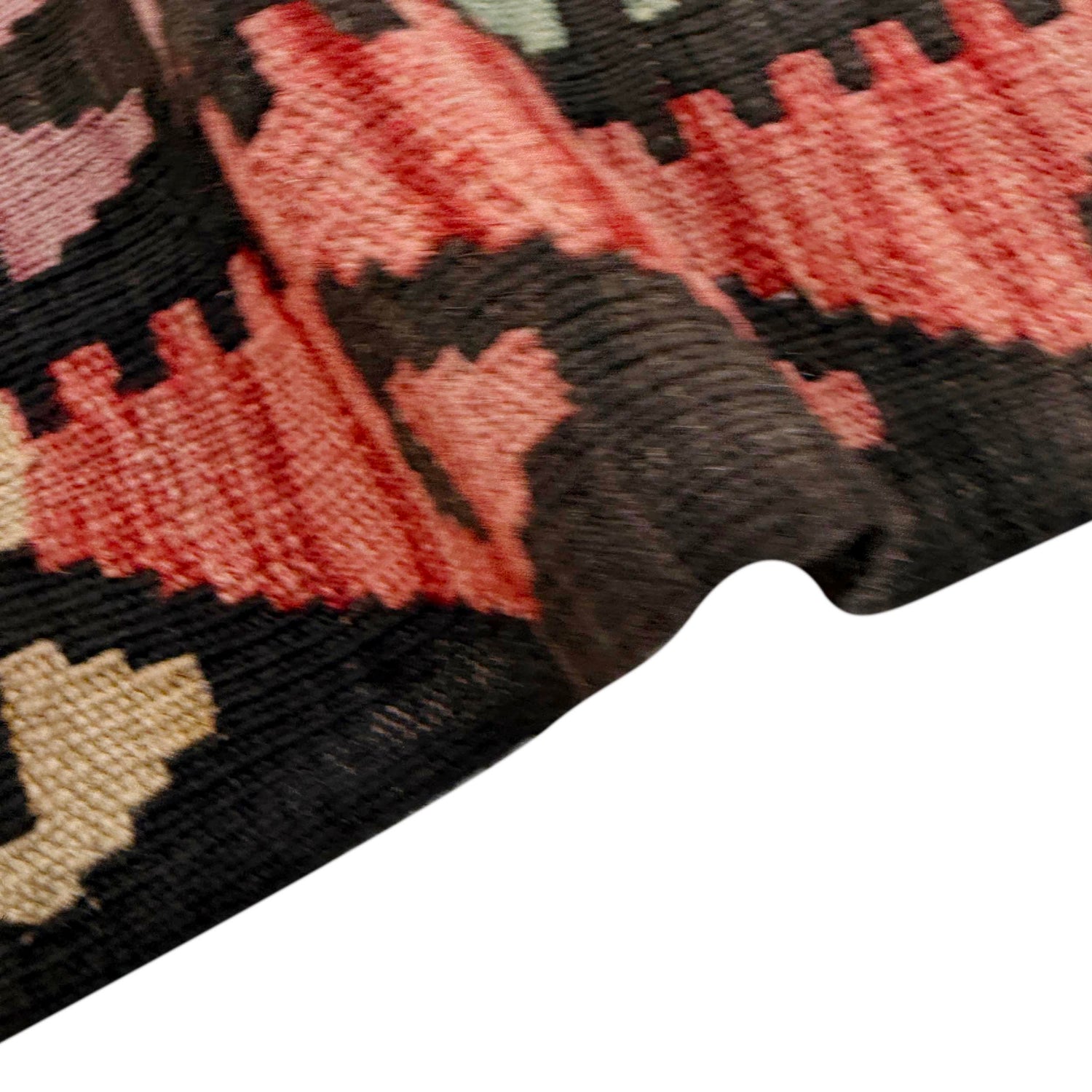 Multi Color ful Flat-Weave Wool Kilim 6' 8" x 9' 5" ft / 203 x 287 cm - No. Y39119