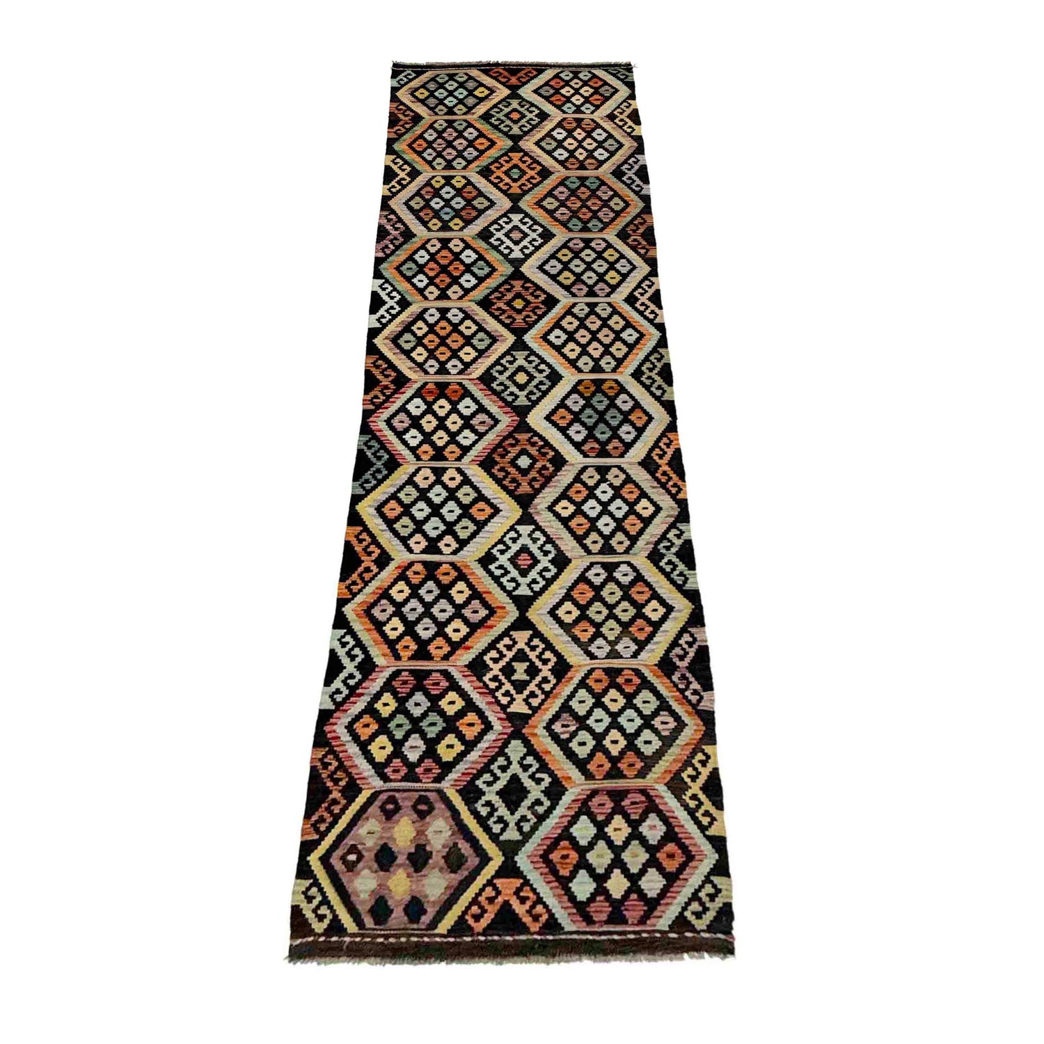 Hand Knotted Flatweave Kilim 2' 8" x 10' 1" ft / 81 x 307 cm - No. Y39121