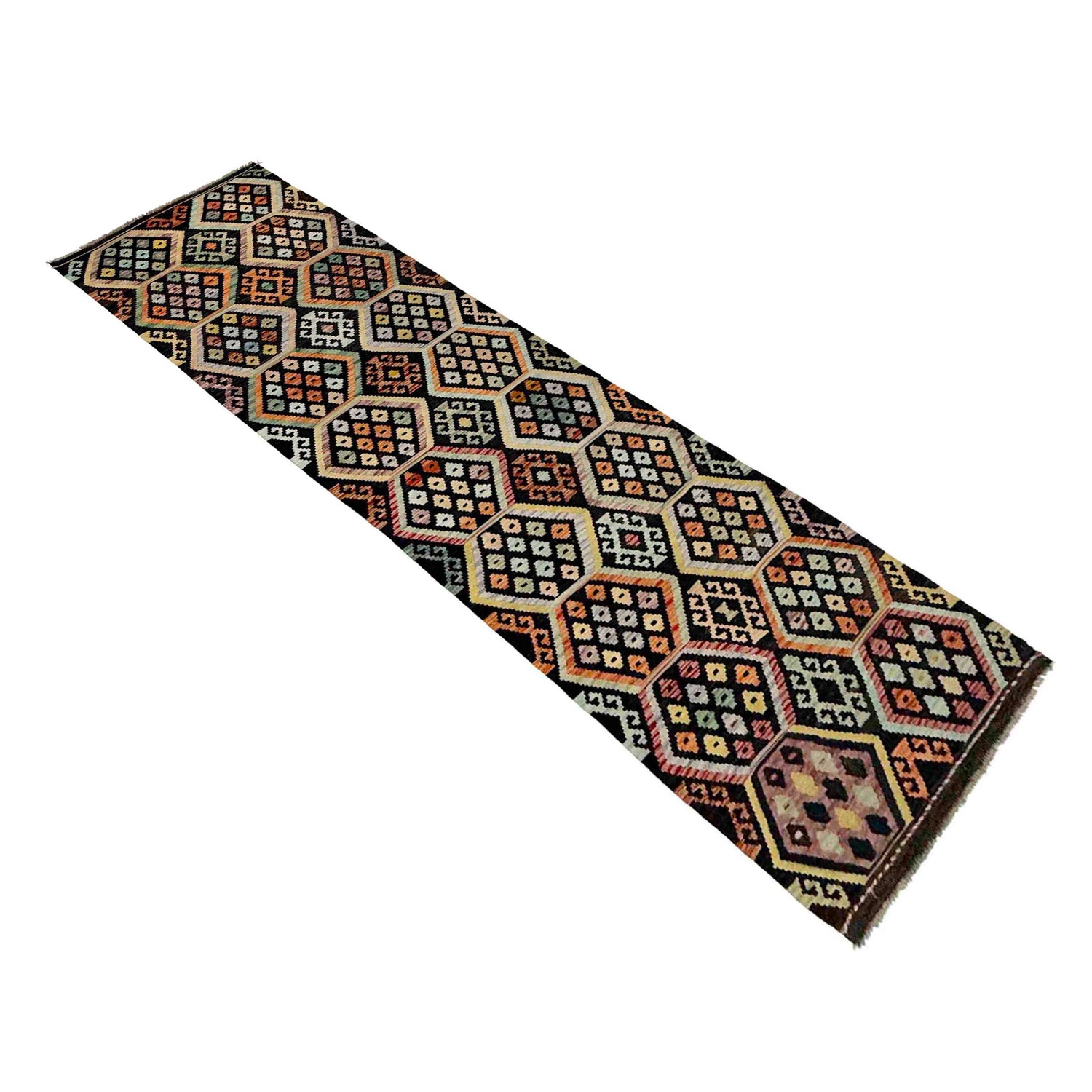 Hand Knotted Flatweave Kilim 2' 8" x 10' 1" ft / 81 x 307 cm - No. Y39121
