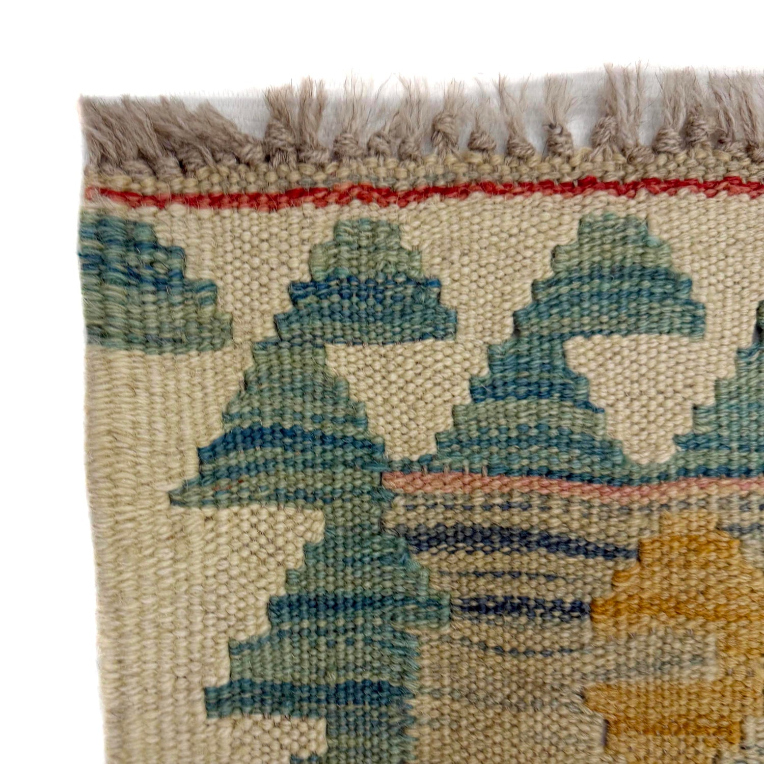 Handmade Turkish Design Wool Kilim 5' 1" x 6' 7" ft / 154 x 201 cm - No. Y39128
