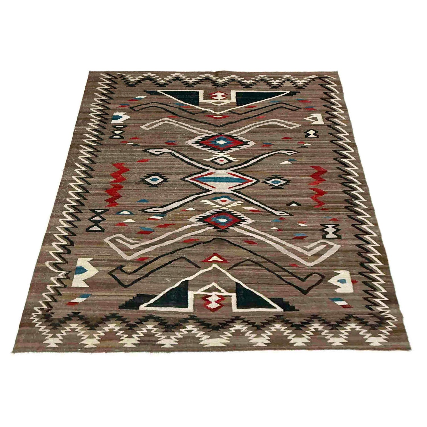 Handmade Turkish Design Wool Kilim 6' 3" x 8' 8" ft / 190 x 265 cm - No. Y39129