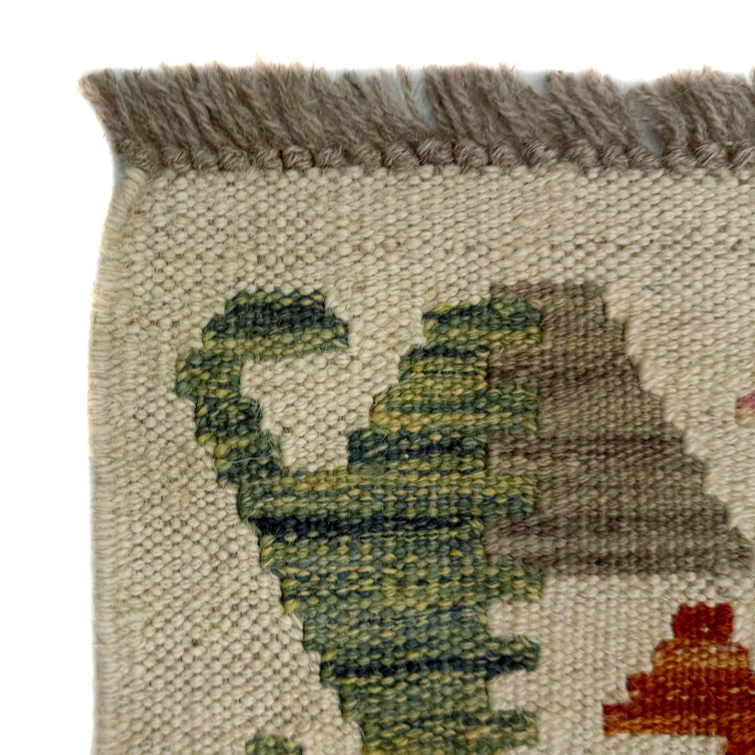 Multi Color ful Flat-Weave Wool Kilim 3' 3" x 4' 10" ft / 99 x 147 cm - No. Y39135