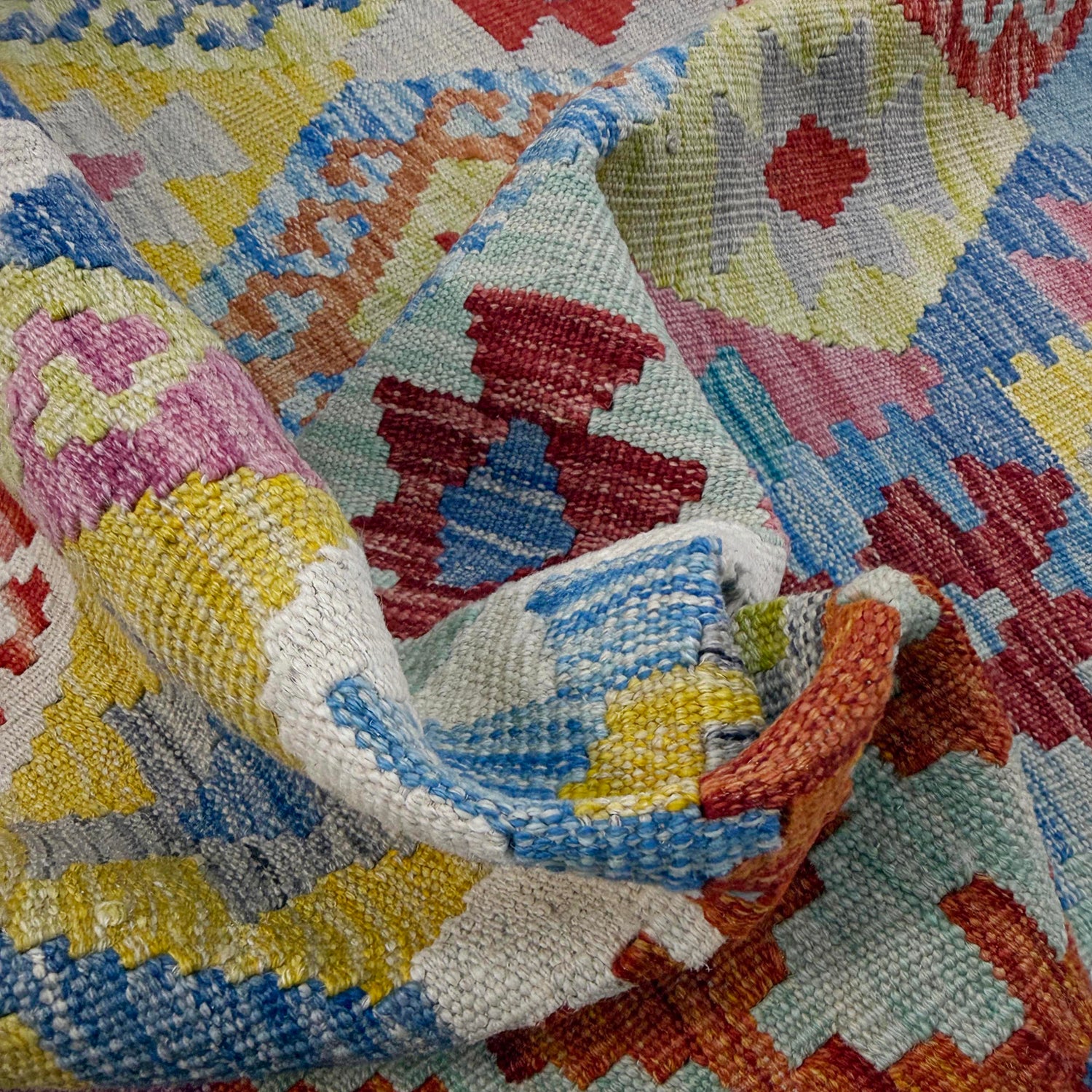 Hand Knotted Flatweave Kilim 5' 1" x 6' 6" ft / 154 x 198 cm - No. Y39138