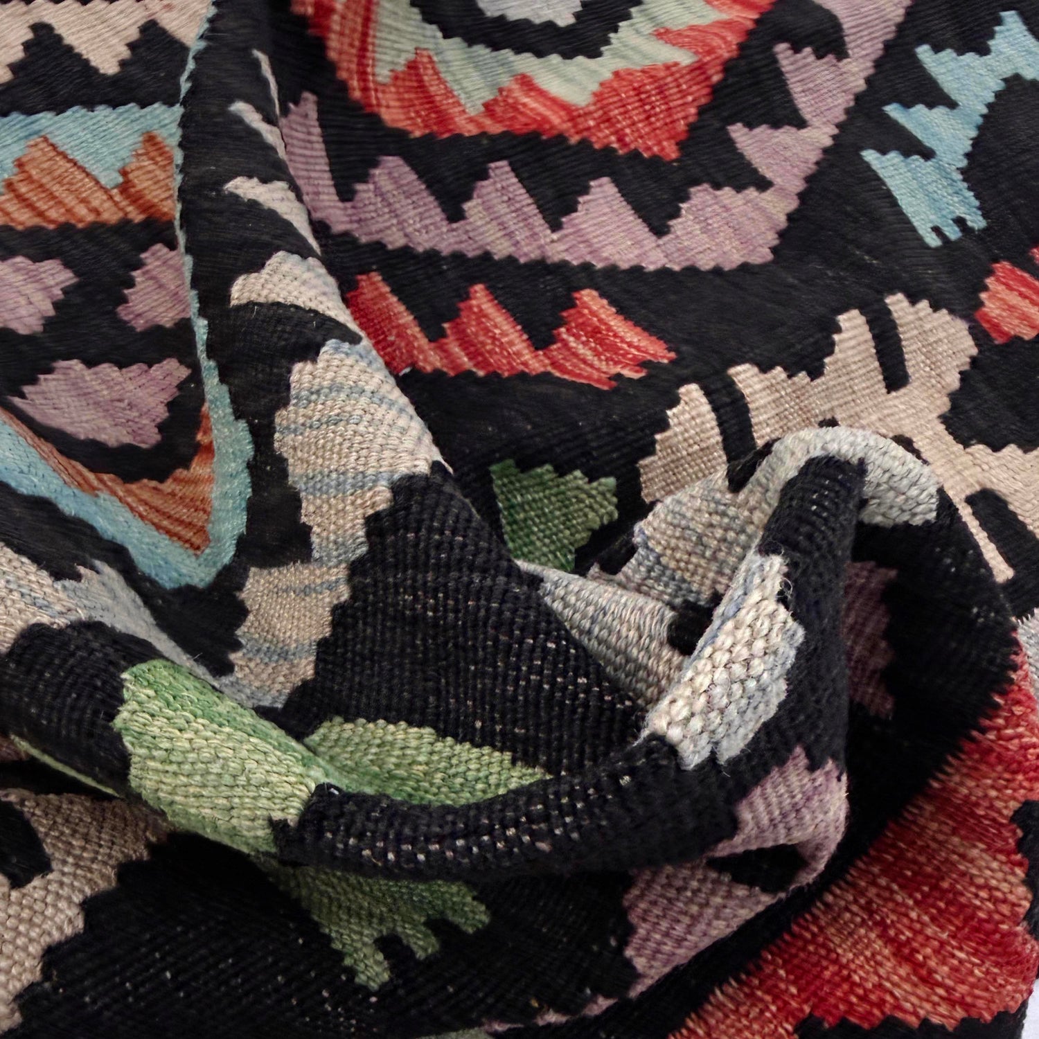 Handmade Afghan Vegetable Kilim 4' 11" x 6' 4" ft / 149 x 192 cm - No. Y39139