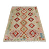 Multi Color ful Flat-Weave Wool Kilim 2' 11" x 4' 5" ft / 90 x 135 cm - No. Y39140