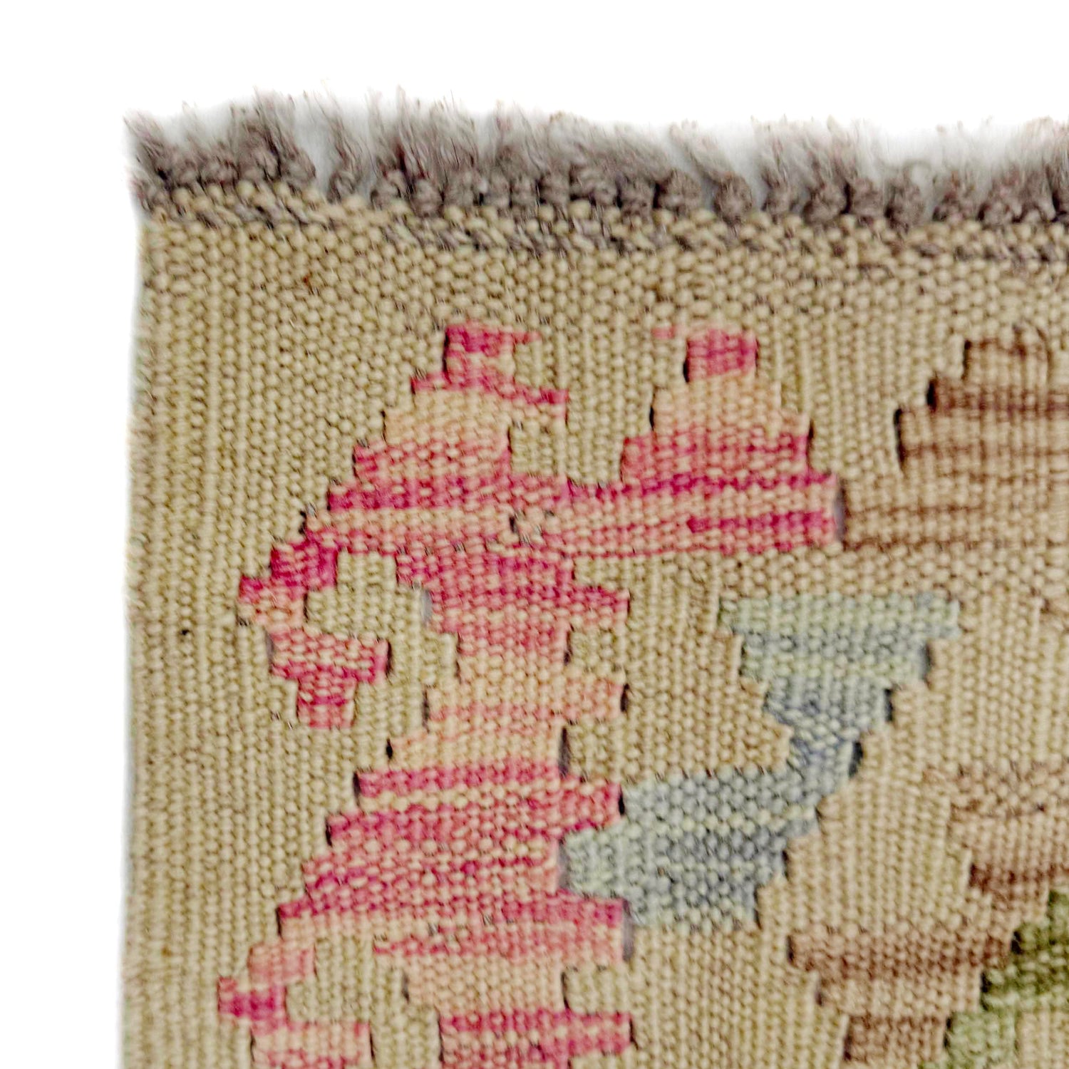 Multi Color ful Flat-Weave Wool Kilim 2' 11" x 4' 5" ft / 90 x 135 cm - No. Y39140