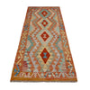 Hand Knotted Afghan Style Kilim Runner 2' 6" x 5' 1"  ft / 77 x 155 cm - No. Y39142