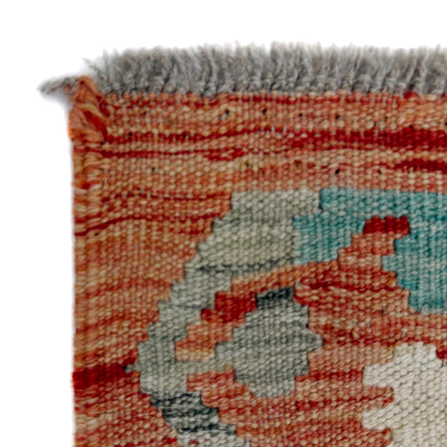 Hand Knotted Afghan Style Kilim Runner 2' 6" x 5' 1"  ft / 77 x 155 cm - No. Y39142