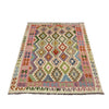Multi Color ful Flat-Weave Wool Kilim 5' 2" x 6' 9" ft / 158 x 206 cm - No. Y39145