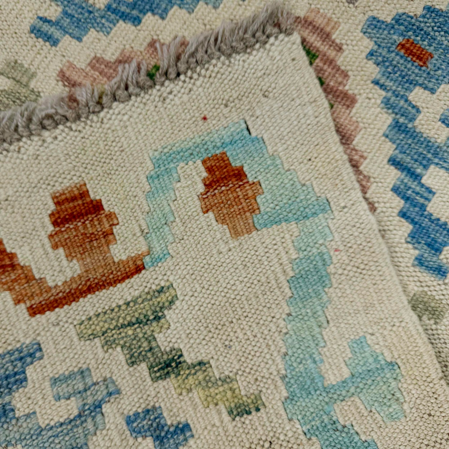 Hand Knotted Flatweave Kilim Runner 1' 11" x 5' 8" ft / 58 x 172 cm - No. Y39150