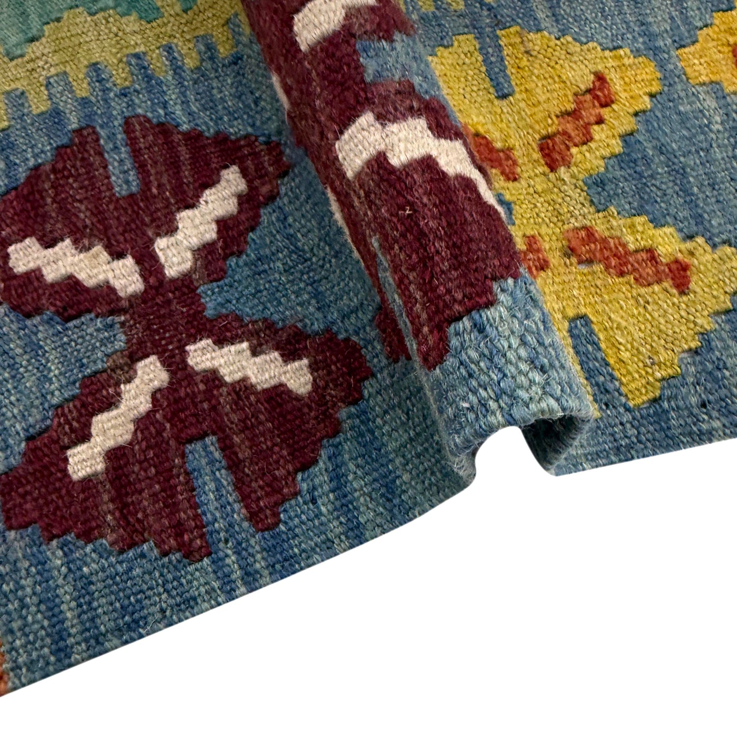 Handmade Turkish Design Wool Kilim 3' 3" x 5' 4" ft / 100 x 162 cm - No. Y39158