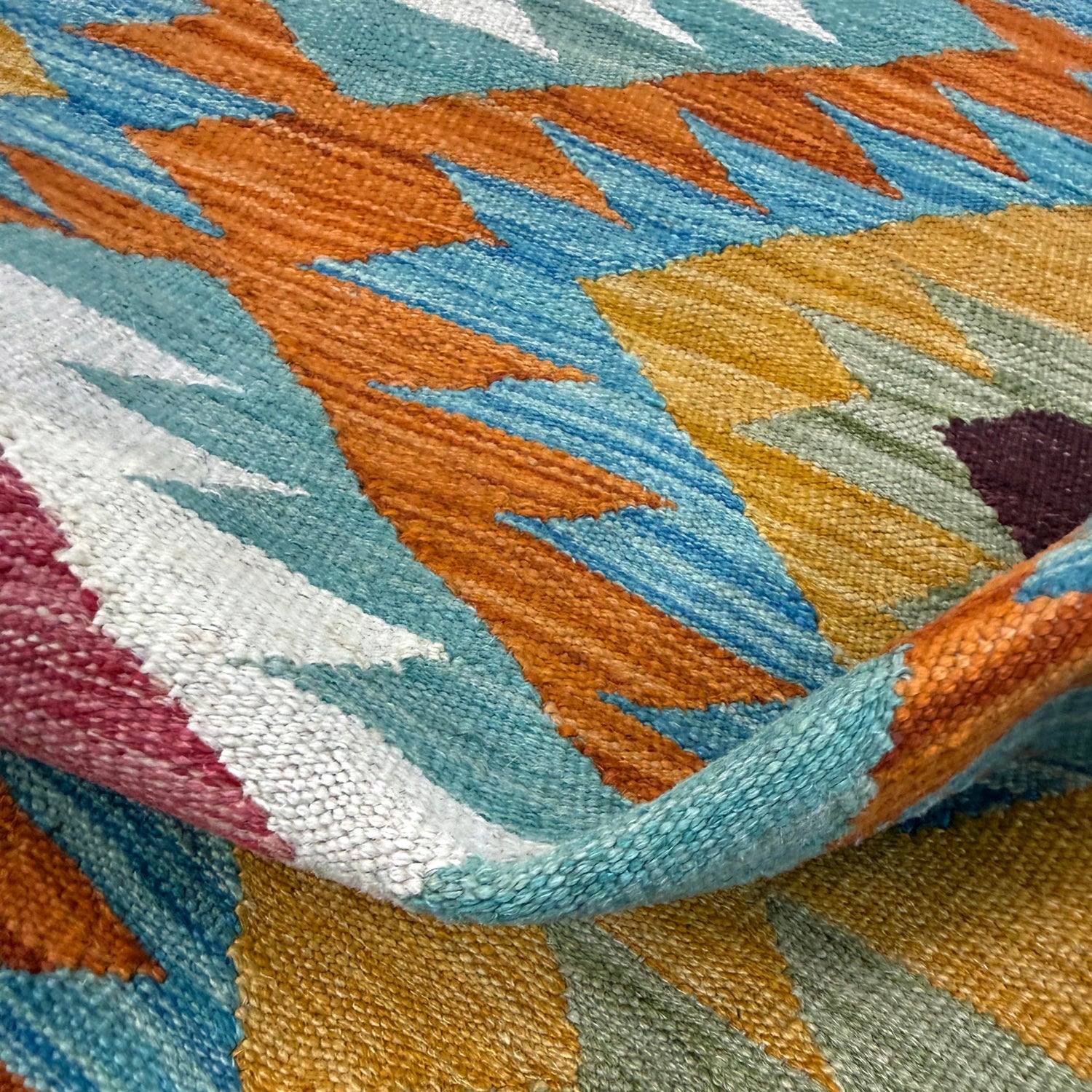 Hand Knotted Flatweave Kilim 2' 6" x 4' 3" ft / 75 x 130 cm - No. Y39161