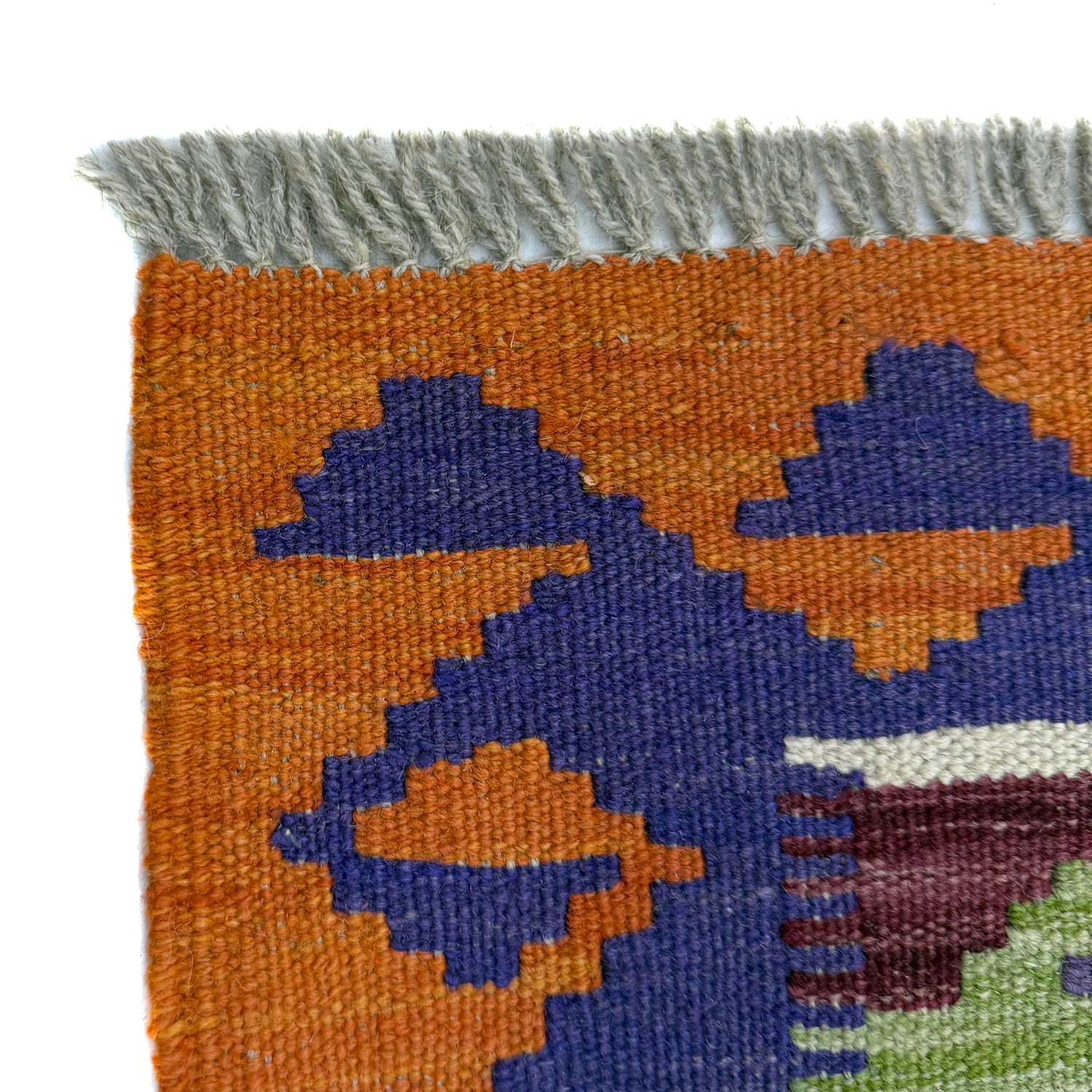 Handmade Afghan Vegetable Kilim 2' 6" x 4' 3" ft / 77 x 130 cm - No. Y39162