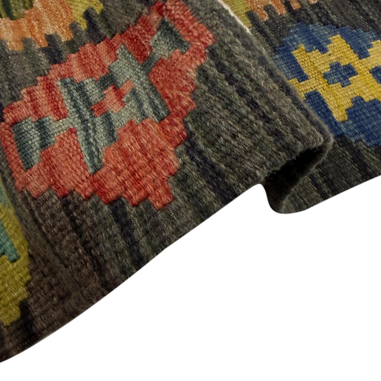 Hand Knotted Flatweave Kilim 3' 5" x 5' 3" ft / 103 x 161 cm - No. Y39163