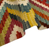 Multi Color ful Flat-Weave Wool Kilim 3' 4" x 4' 11" ft / 101 x 150 cm - No. Y39171