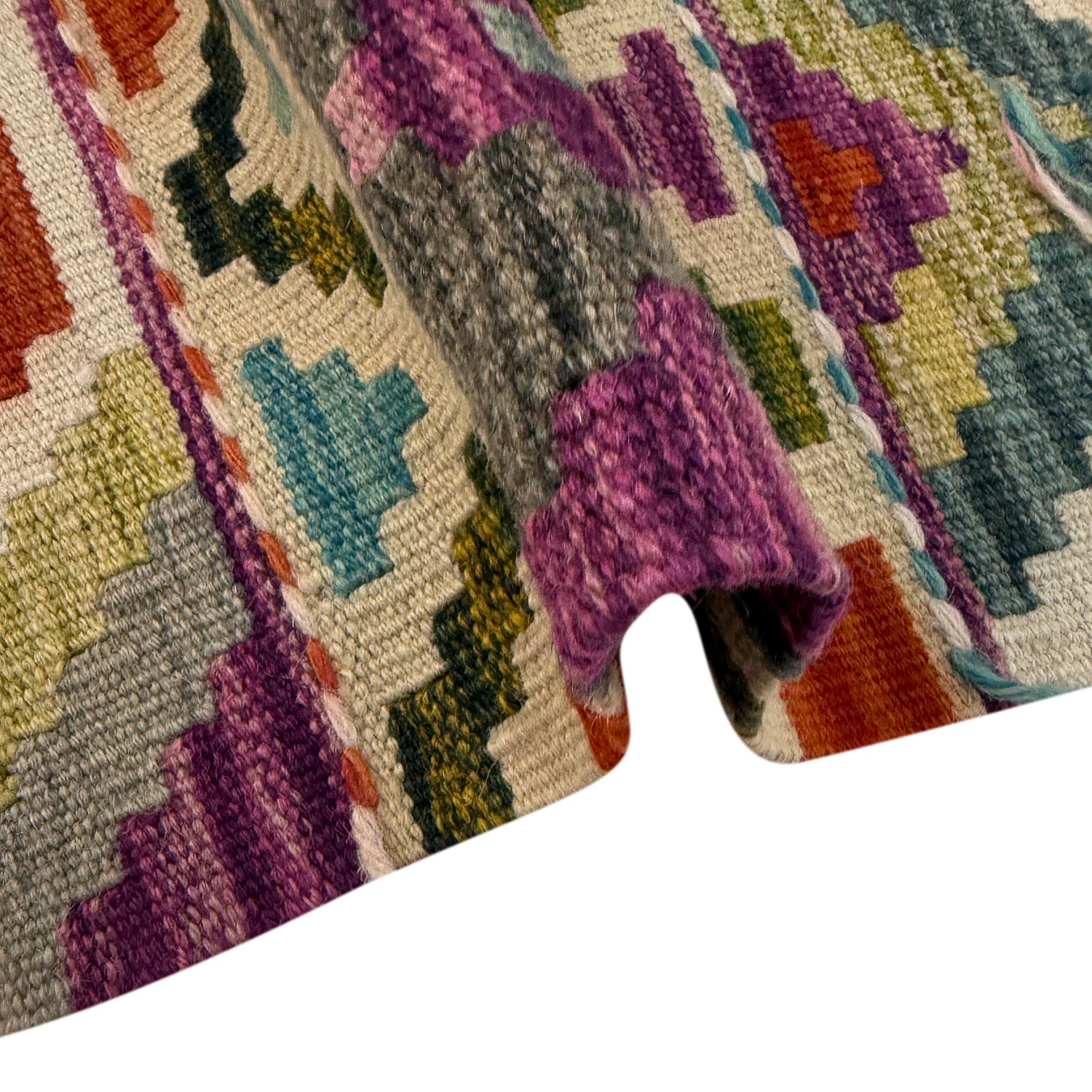 Handmade Vegetable Kelim 3' 3" x 5' 1" ft / 99 x 154 cm - No. Y39173