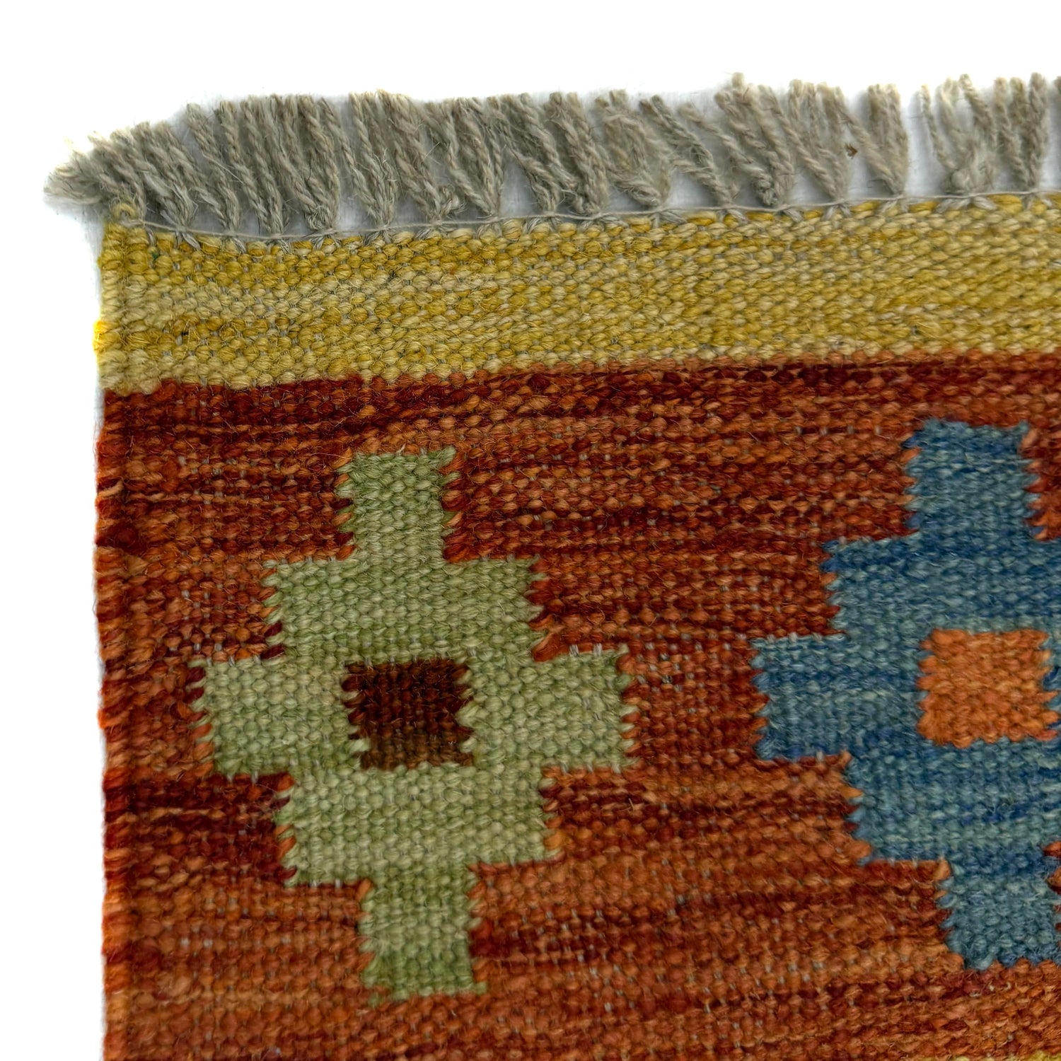 Hand Knotted Afghan Style Kilim 3' 4" x 4' 9" ft / 101 x 146 cm - No. Y39175