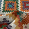 Hand Knotted Afghan Style Kilim 3' 4" x 4' 9" ft / 101 x 146 cm - No. Y39175