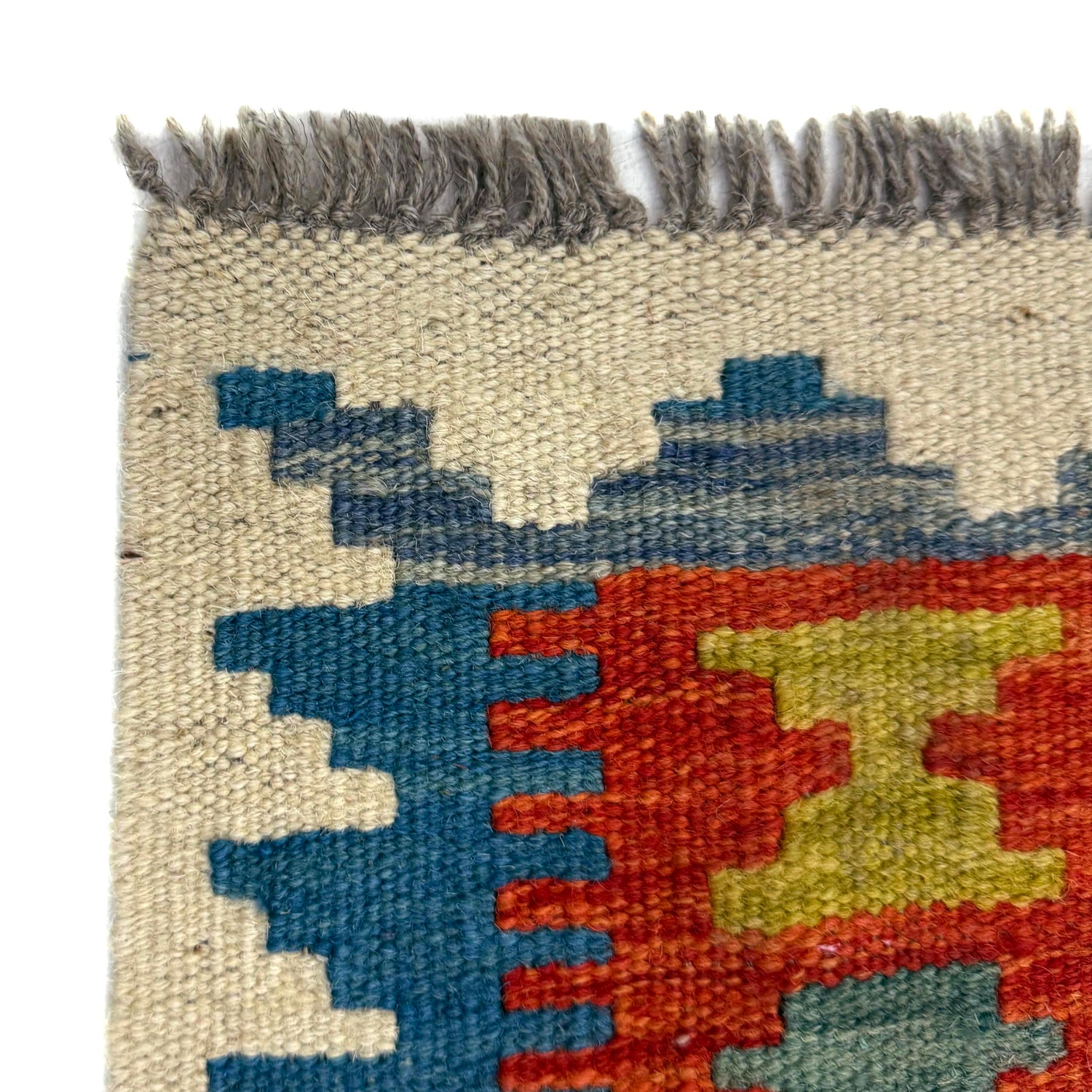 Hand Woven Wool Kelim 3' 7" x 4' 11" ft / 110 x 151 cm - No. Y39176