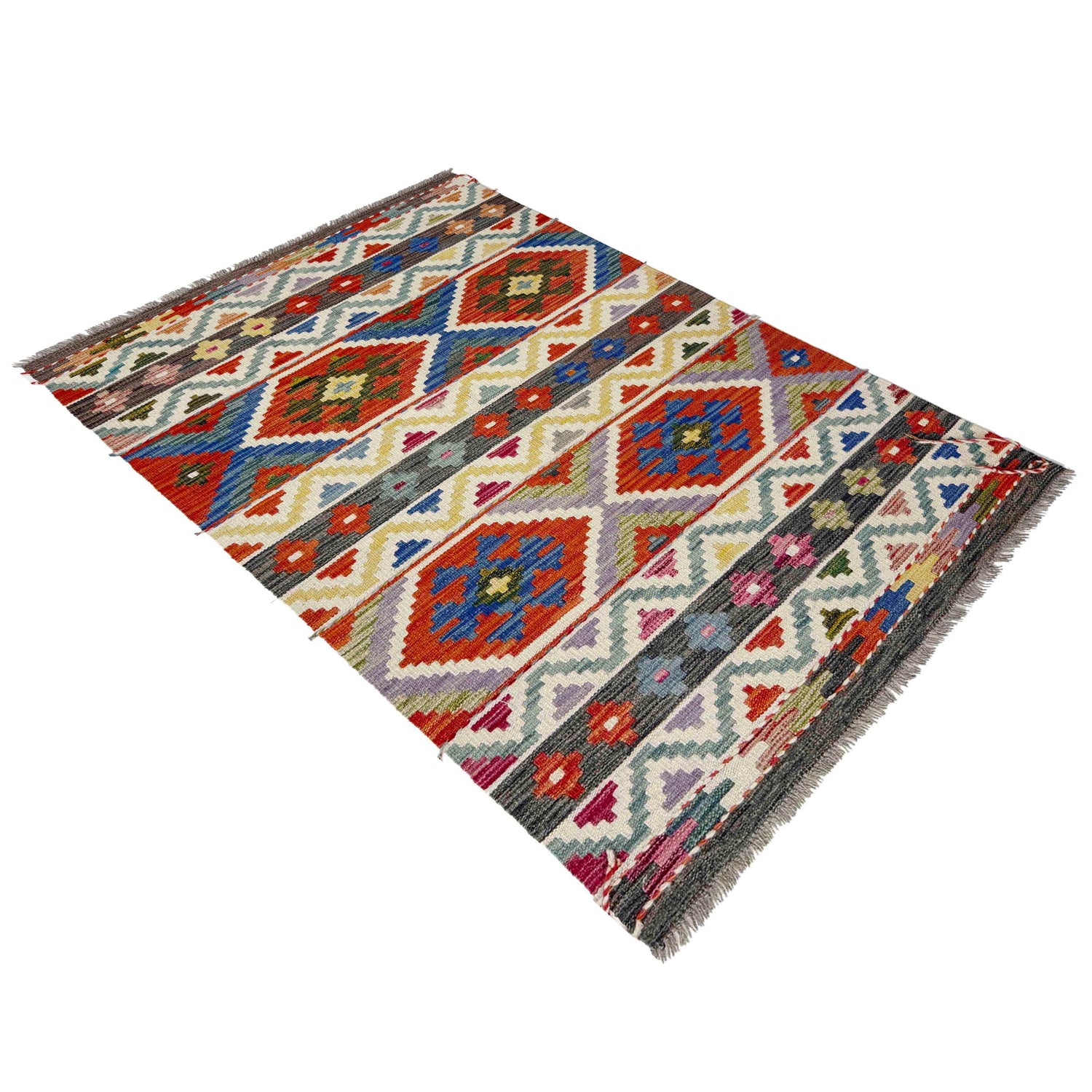 Small Size Chobi Kilim 3' 3" x 5' 2" ft / 100 x 157 cm - No. Y39178