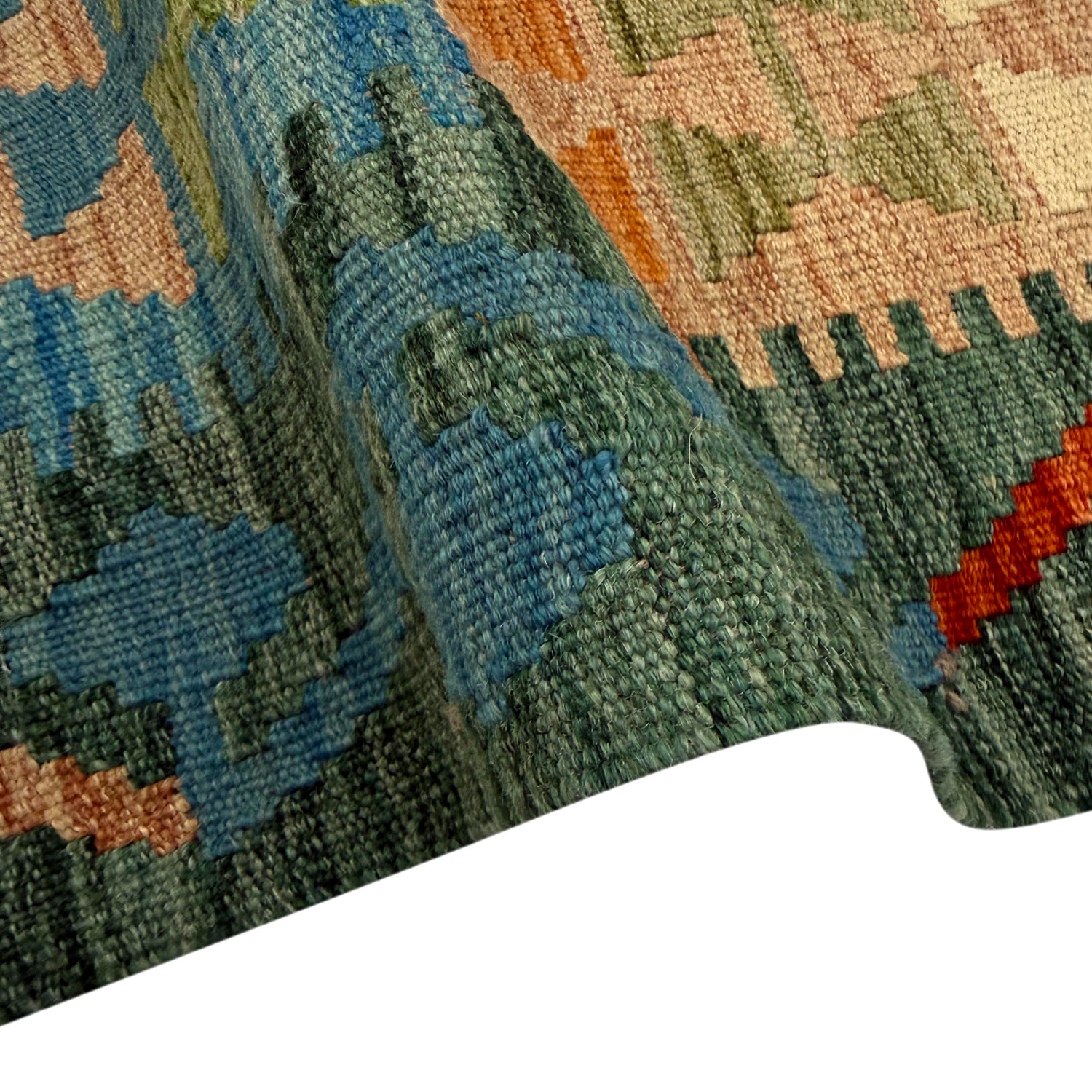 Handmade Vegetable Kilim 4' 1" x 6' 8" ft / 124 x 204 cm - No. Y39179
