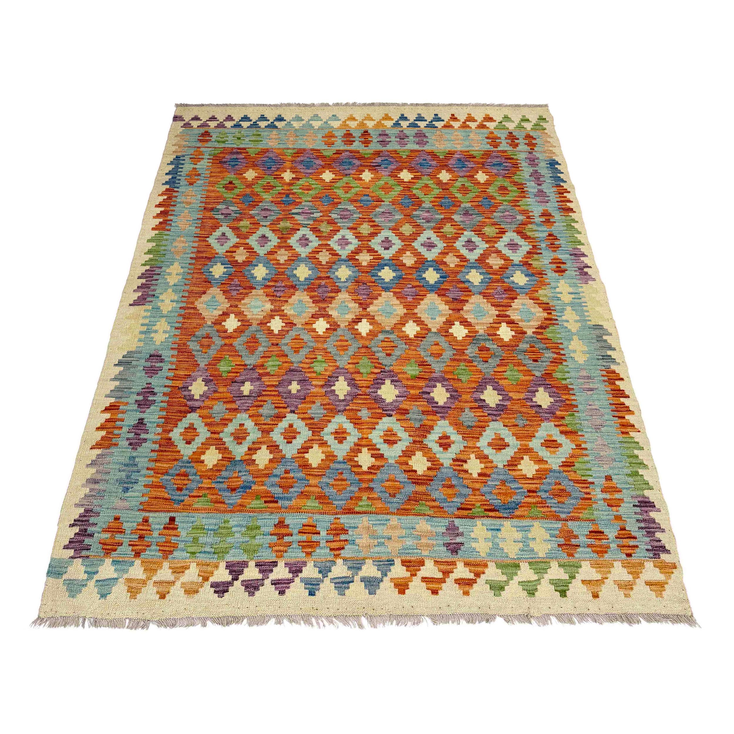 Handmade Turkish Wool Rug – Traditional Kilim Style. – ALLRUGO