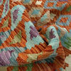 Hand Knotted Afghan Style Kilim 4' 6" x 6' 7" ft / 136 x 200 cm - No. Y39180