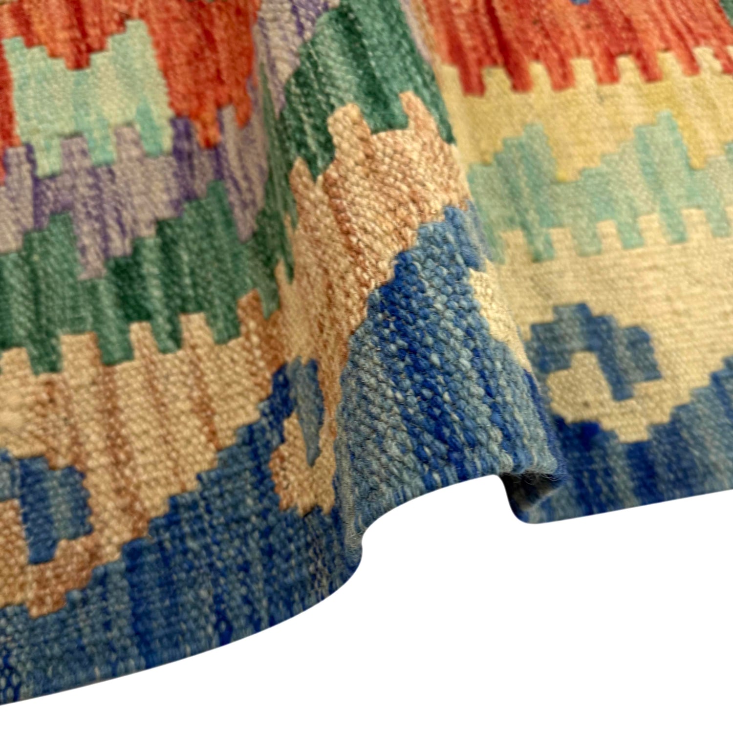 Handmade Vegetable Kelim 4' 0" x 5' 10" ft / 123 x 179 cm - No. Y39181
