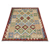Hand Knotted Afghan Style Kilim 4' 0" x 5' 8" ft / 123 x 173 cm - No. Y39182