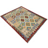 Hand Knotted Afghan Style Kilim 4' 0" x 5' 8" ft / 123 x 173 cm - No. Y39182