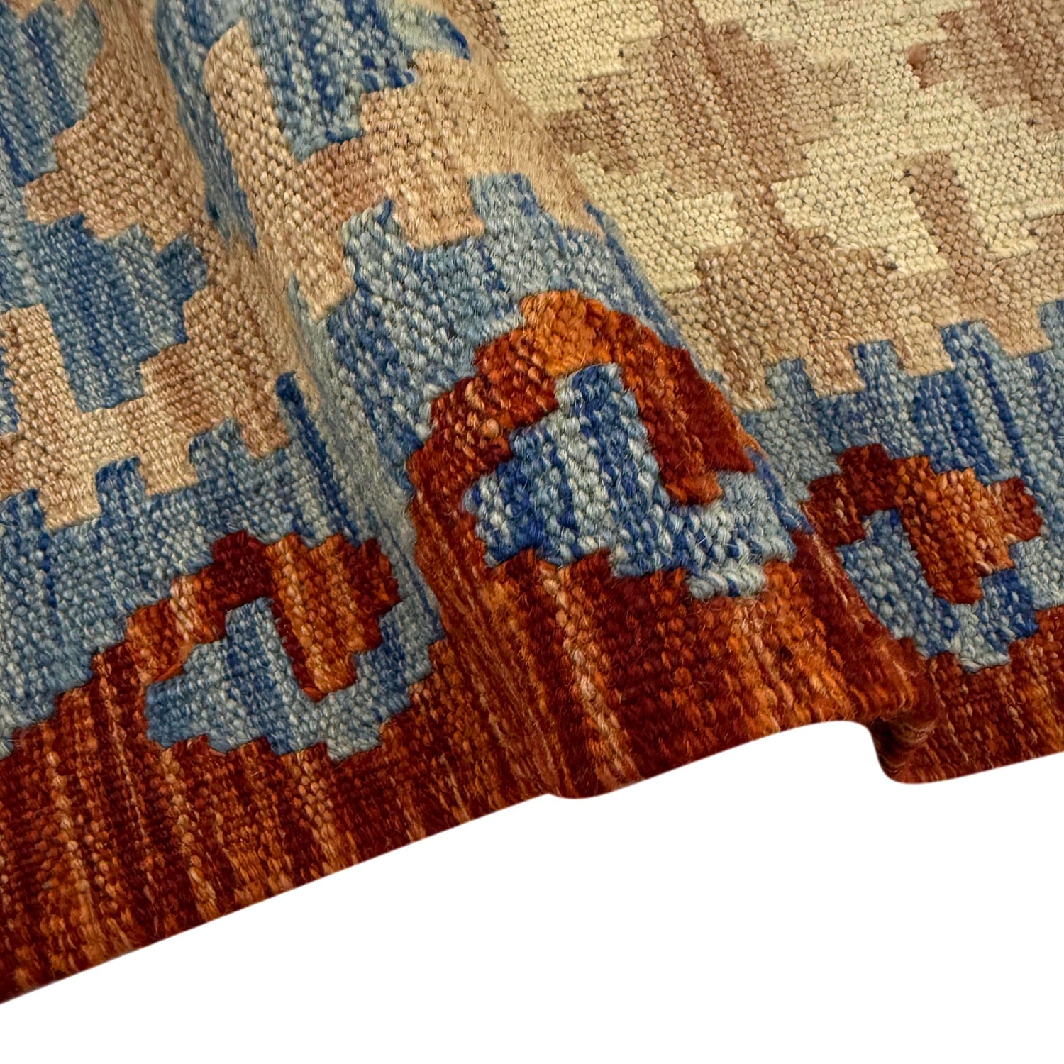 Hand Knotted Afghan Style Kilim 4' 0" x 5' 8" ft / 123 x 173 cm - No. Y39182