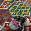 Hand Woven Wool Kelim 4' 2" x 5' 10" ft / 127 x 177 cm - No. Y39183