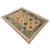 Handmade Turkish Design Wool Kilim 4' 4" x 5' 11" ft / 132 x 180 cm - No. Y39185