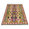 Hand Knotted Flatweave Kilim 4' 2" x 6' 0" ft / 127 x 183 cm - No. Y39189
