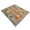 Handmade Turkish Design Wool Kilim 6' 1" x 8' 0" ft / 185 x 244 cm - No. Y39192