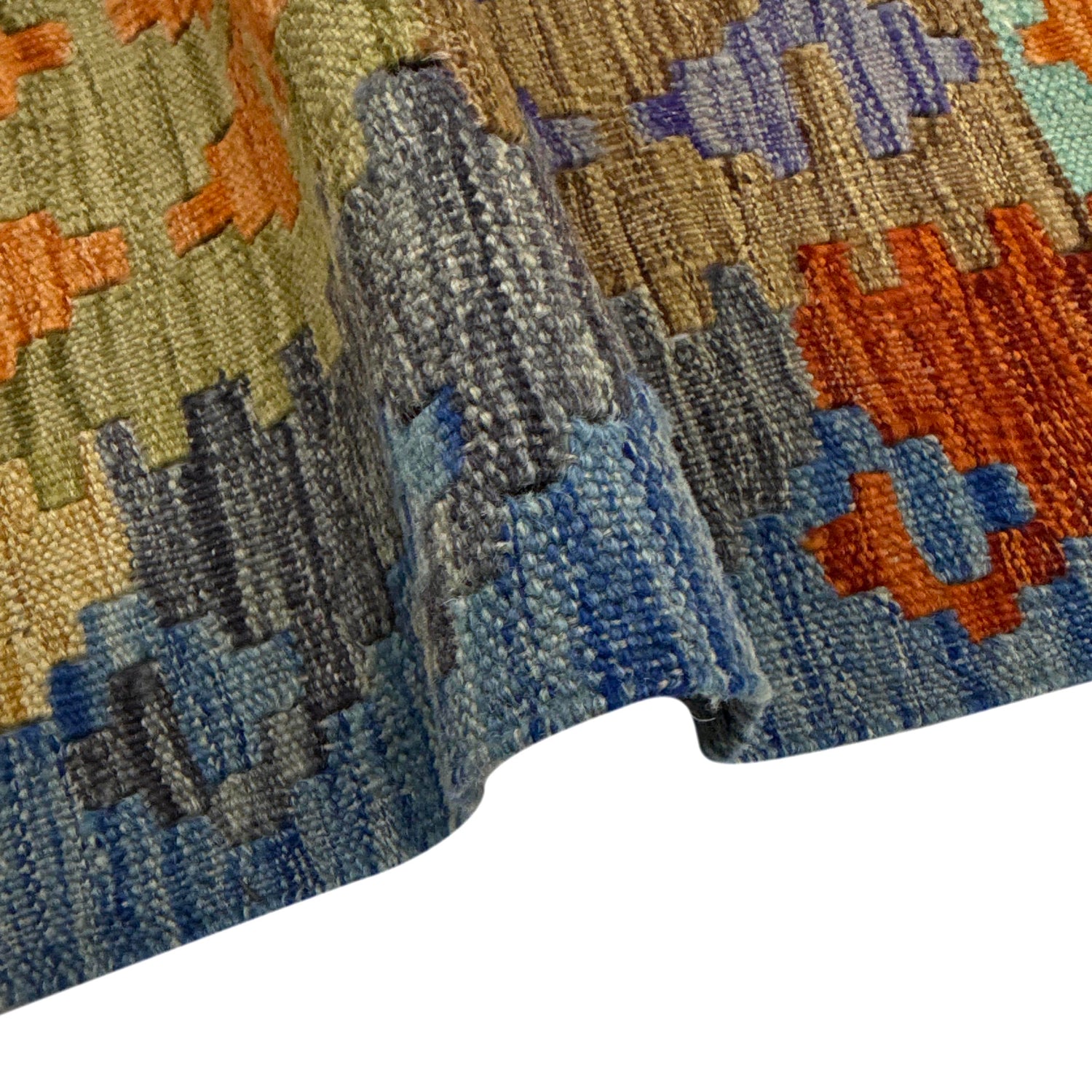 Handmade Turkish Design Wool Kilim 6' 1" x 8' 0" ft / 185 x 244 cm - No. Y39192