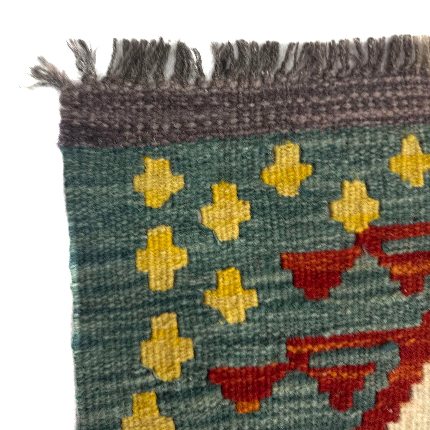 Hand Knotted Flatweave Kilim 6' 2" x 7' 11" ft / 189 x 242 cm - No. Y39194