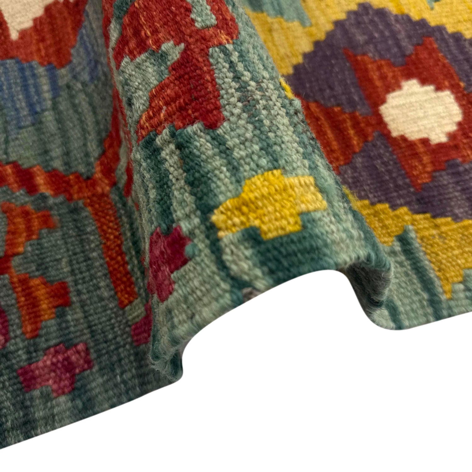 Hand Knotted Flatweave Kilim 6' 2" x 7' 11" ft / 189 x 242 cm - No. Y39194