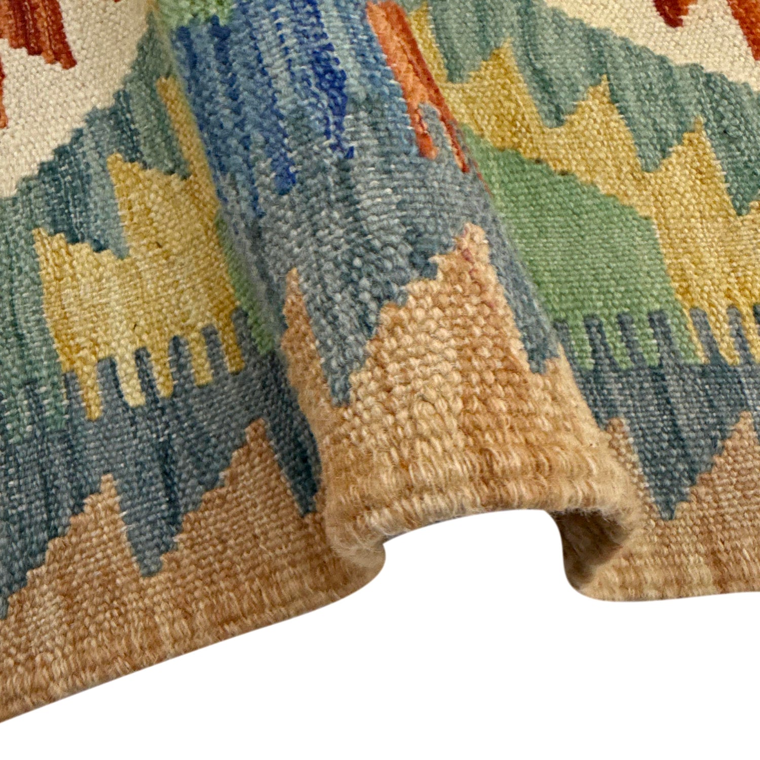 Hand Made Afghan Kilim 2' 7" x 3' 11" ft / 79 x 120 cm - No. Y39196